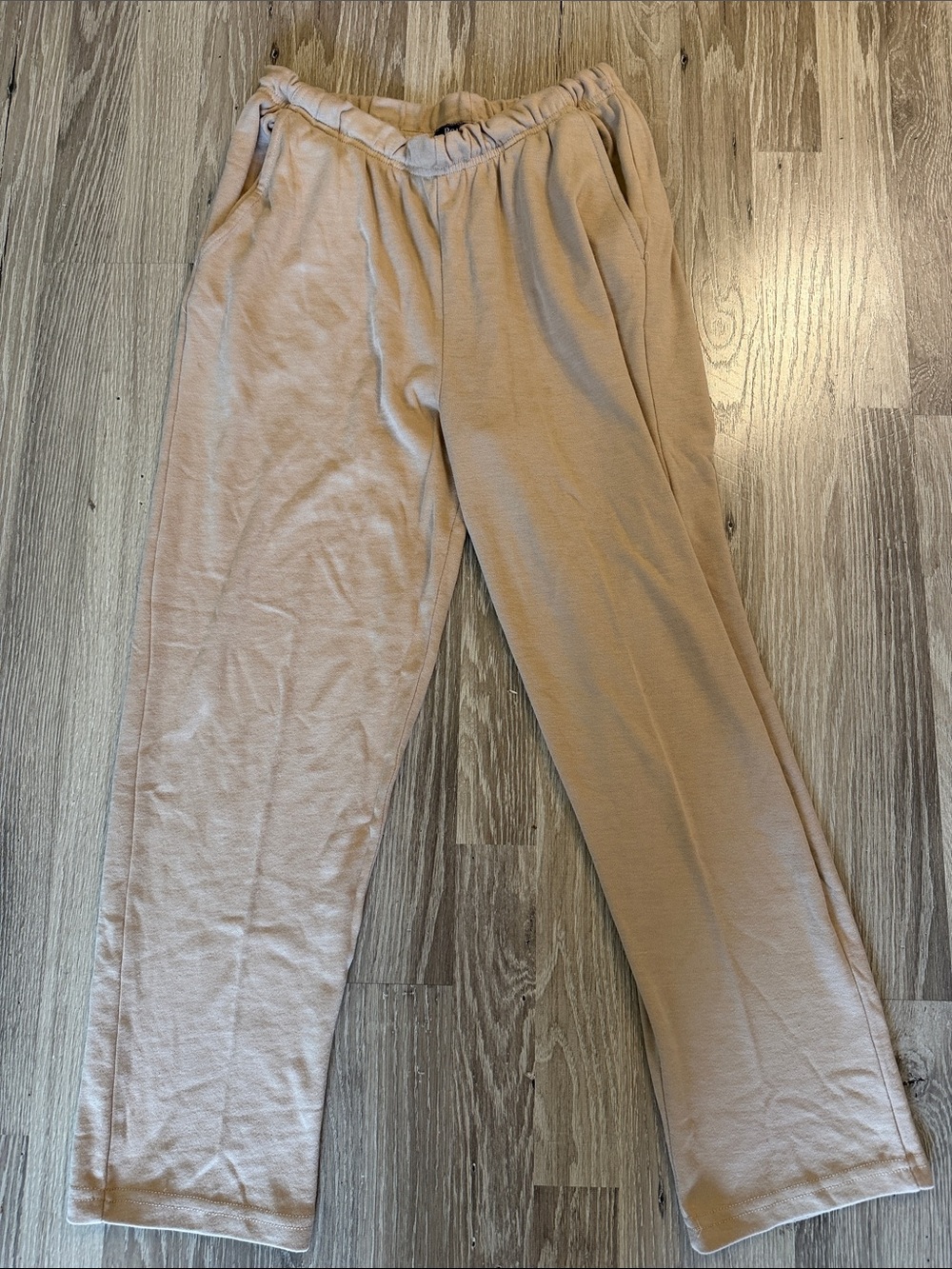Roaman’s M Petite, Casual Elastic Waist Beige Lounge Pants